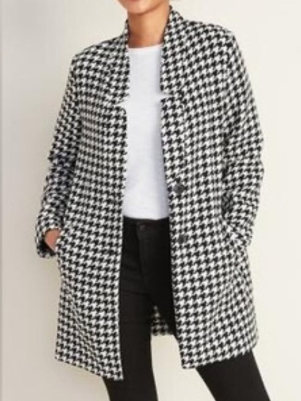 Old Navy Houndstooth jacket black white size XS
